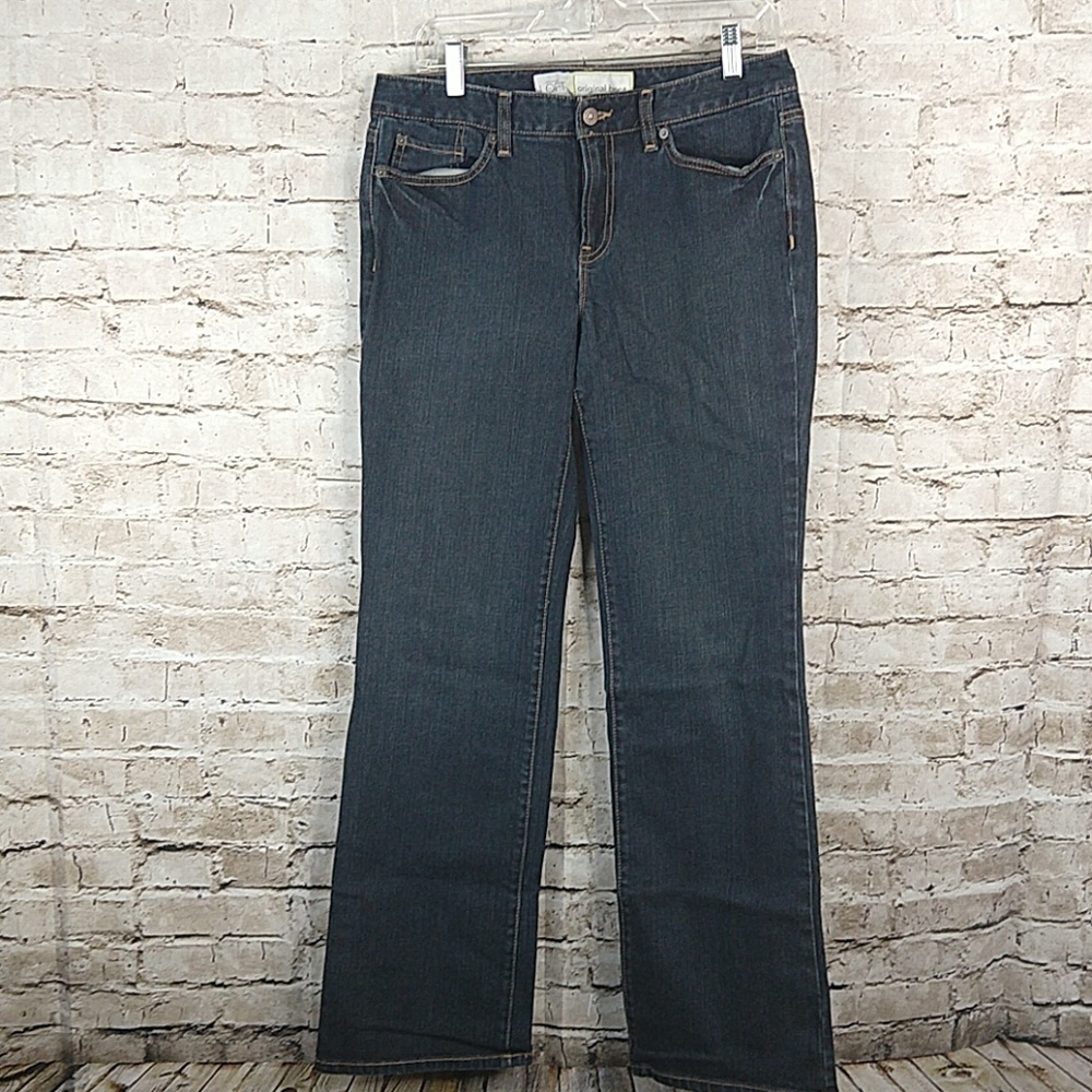 Ann Taylor Loft Bootcut Jeans Size 8 Blue Cotton Spandex EUC